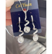 Код 28029 Комплект з цирконами