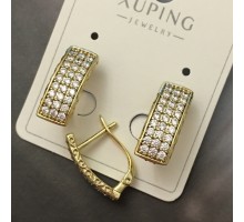 Код 7274  Серьги покрытие (лимонное) 14 Кхьюпинг